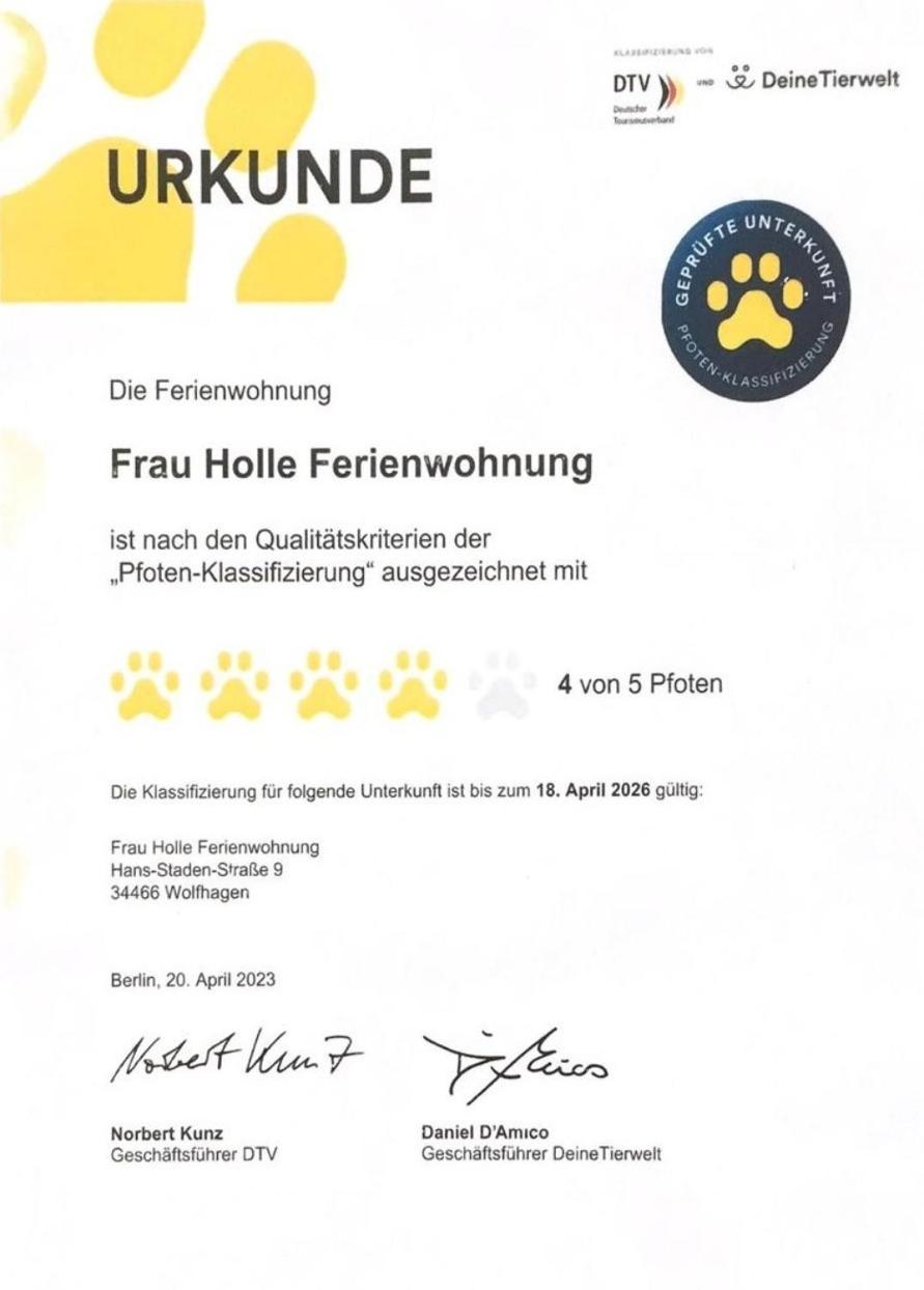 Frau Holle Apartment Wolfhagen Bagian luar foto